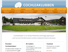Tablet Screenshot of cochleaklubben.no